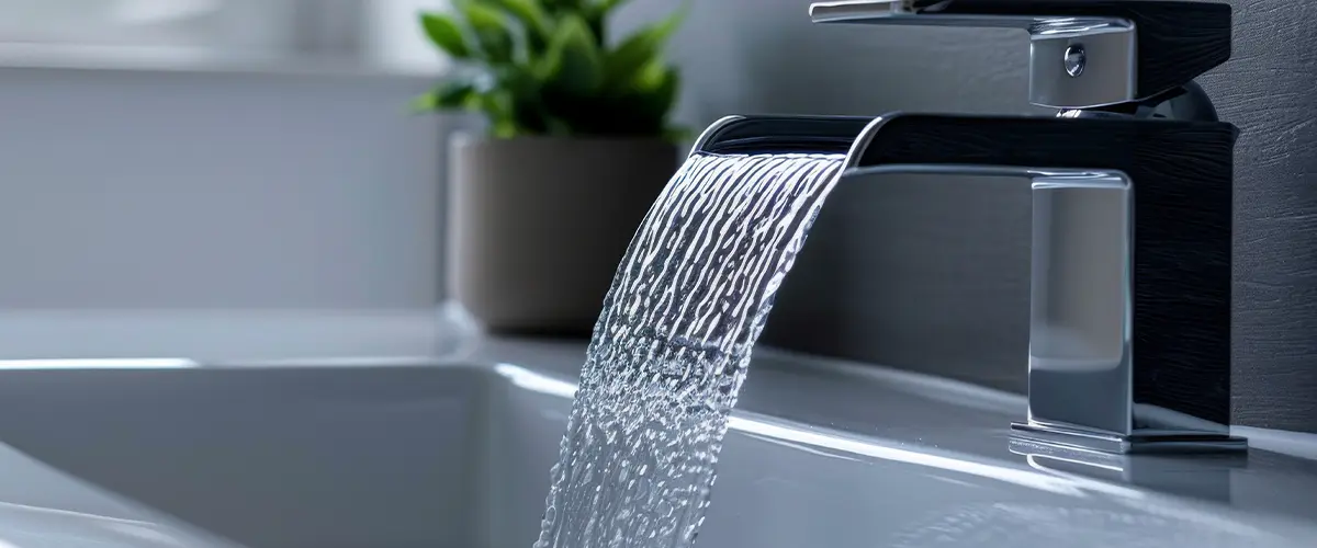 Stylish bathroom faucet with a waterfall spout